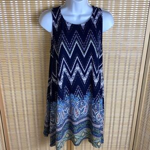 🔶Just Be Multi Color Polyester Paisley Sleeveless 
Dress Size Small NWT